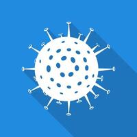 coronavirus batteri cellula icona vettore