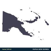papua nuovo Guinea - Australia, Oceania paesi carta geografica icona vettore logo modello illustrazione design. vettore eps 10.