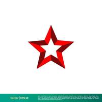rosso stella icona vettore logo modello illustrazione design. vettore eps 10.