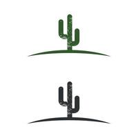cactus impostato icona vettore logo modello