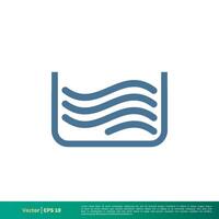 acqua serbatoio icona vettore logo modello illustrazione design. vettore eps 10.