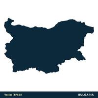 Bulgaria - Europa paesi carta geografica vettore icona modello illustrazione design. vettore eps 10.