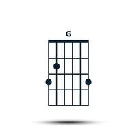g, di base chitarra accordo grafico icona vettore modello