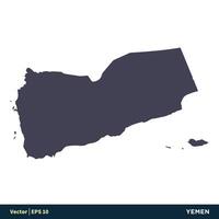 yemen - Asia paesi carta geografica icona vettore logo modello illustrazione design. vettore eps 10.