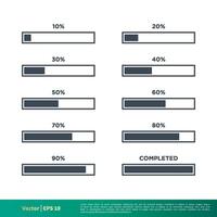 impostato Caricamento in corso icona vettore logo modello illustrazione design eps 10.