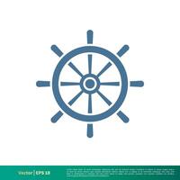 steer di nave, nautico icona vettore logo modello illustrazione design. vettore eps 10.