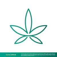 verde marijuana canapa foglia icona vettore logo modello illustrazione design. vettore eps 10.