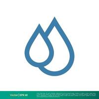 far cadere acqua icona vettore logo modello illustrazione design. vettore eps 10.