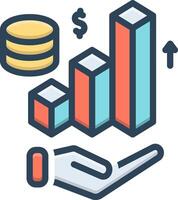 vettore colore icona per profitto