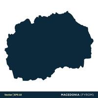 macedonia fyrom - Europa paesi carta geografica vettore icona modello illustrazione design. vettore eps 10.