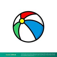 spiaggia palla - estate icona vettore logo modello illustrazione design. vettore eps 10.