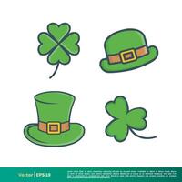 st. patrick giorno impostato icona vettore logo modello illustrazione design. vettore eps 10.