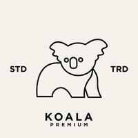 koala schema logo icona. australiano animale per ragnatela e design vettore