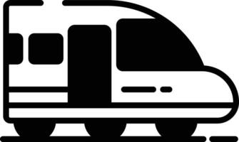shinkansen glifo e linea vettore illustrazione