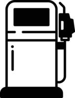 carburante glifo e linea vettore illustrazione