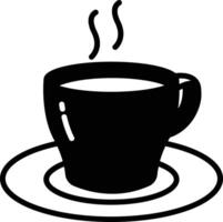 caffè espresso caffè glifo e linea vettore illustrazione