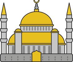 moschea icona. piatto colore design. vettore illustrazione.