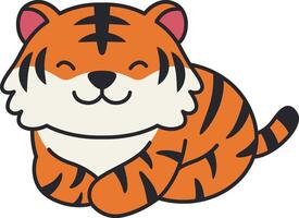 carino tigre icona. cartone animato illustrazione di carino tigre vettore icona per ragnatela