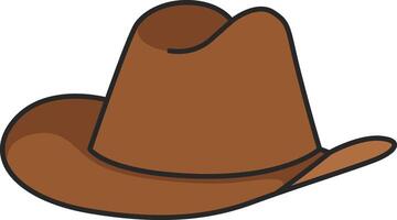 cowboy cappello icona al di sopra di bianca sfondo. colorato design. vettore illustrazione