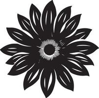 girasole silhouette vettore illustrazione bianca sfondo