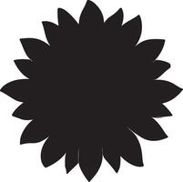 girasole silhouette vettore illustrazione bianca sfondo