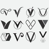 collezione di v logo vettore