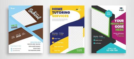 formazione scolastica libro copertina design modello nel a4. può essere adattare per opuscolo, annuale rapporto, rivista, manifesto, attività commerciale presentazione vettore