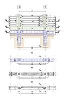 dettagliato architettonico metallo e mattone recinto Piano, disposizione, planimetria. vettore illustrazione