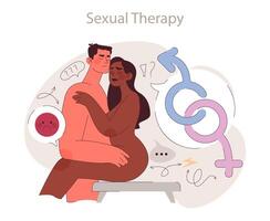sessuale terapia concetto. vettore