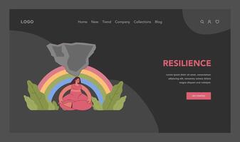 resilienza concetto. piatto vettore illustrazione