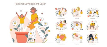personale sviluppo allenatore concetto. piatto vettore illustrazione.
