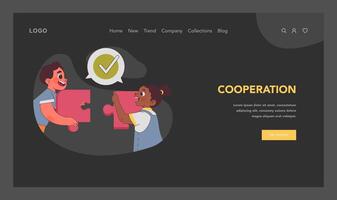 cooperazione concetto. piatto vettore illustrazione