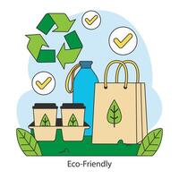 eco-friendly concetto. piatto vettore illustrazione.