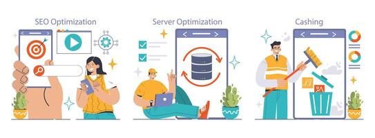 sito web ottimizzazione impostare. valorizzare ricerca prestazione, dati in lavorazione vettore