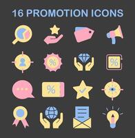 promozione icone impostare. piatto vettore illustrazione