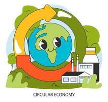 circolare economia, attività commerciale e sociale responsabilità per ridurre carbonio vettore