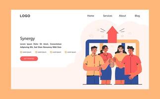 sinergia. cooperazione per addizionale attività commerciale sviluppo. unito squadra vettore