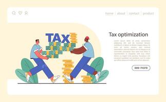 imposta ottimizzazione. finanziario efficienza, budgeting e economia idea vettore