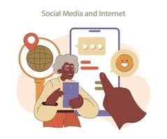 sociale media e Internet concetto. vettore