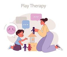 giocare terapia concetto. vettore