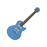 chitarra illustrazione icona cartone animato stile design isolato bianca sfondo vettore