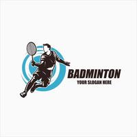 badminton logo creativo sport logo creativo campioni atletico vettore