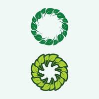 vettore di progettazione del logo della foglia per il modello di simbolo della natura modificabile, icona del vettore dell'elemento della natura dell'ecologia del logo della foglia verde.