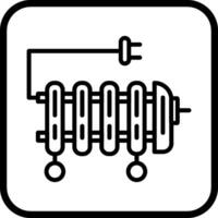 olio riscaldatore vettore icona