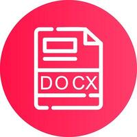 docx creativo icona design vettore