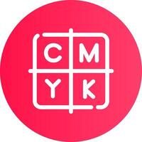 CMYK creativo icona design vettore