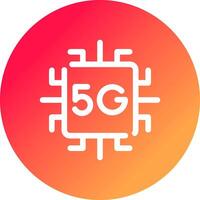 5g creativo icona design vettore