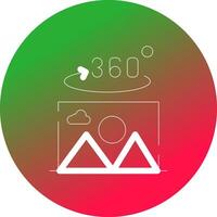 360 grado foto creativo icona design vettore