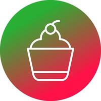Cupcake creativo icona design vettore