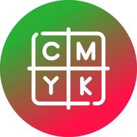 CMYK creativo icona design vettore